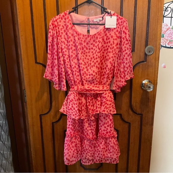 TUSSAH Dresses & Skirts - TUSSAH Brianca Mini Dress ‘Pink Roses’ AU 18 $50 💖